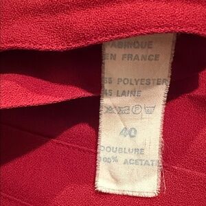 Vintage Red pleated Skirt